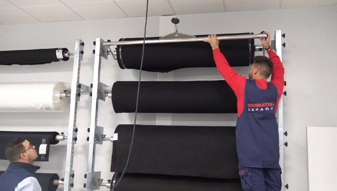 almacenaje rollos telas ignfigugas en vertical_2 - Fabricante de