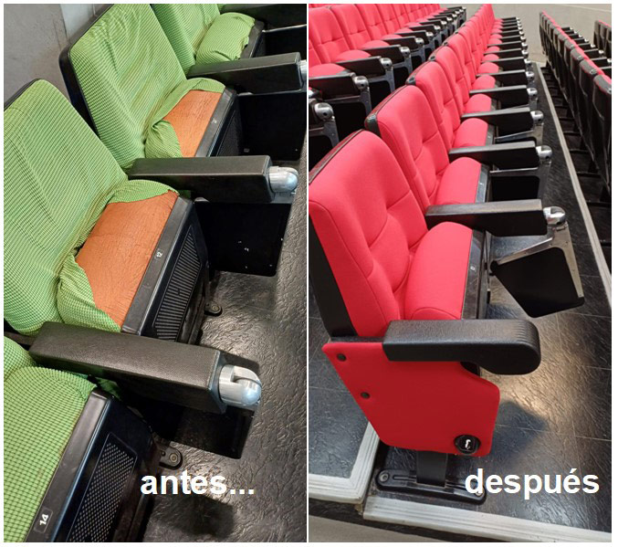 Restauración de butacas para salas de teatro y cines